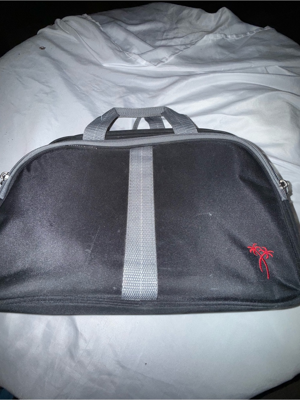 Black Men's Ricardo Beverly HillsToiletry Bag with Gray Strap